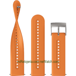 Correa de silicona Atletic 7 Granite Orange 24 mm.