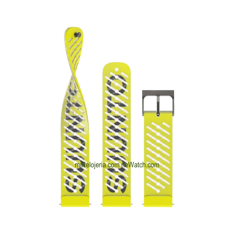 Correa de silicona Athletic 5 Lemon Yellow 22 mm.