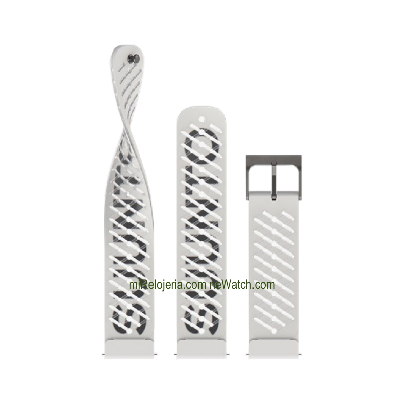 Correa de silicona Athletic 5 Pearl White 22 mm.