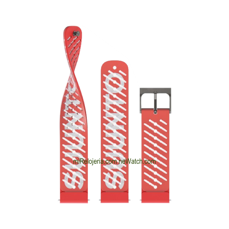 Correa de silicona Athletic 5 Lava Red 22 mm.