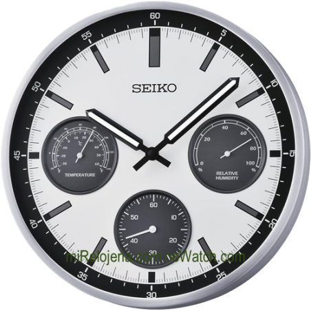 Thermometer & Hygrometer Wall Clock