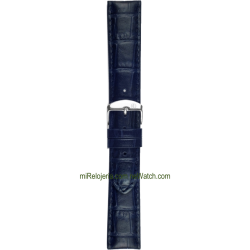 Genuine Bull Calf leather Alligator Engraved Santiago strap 16 mm.