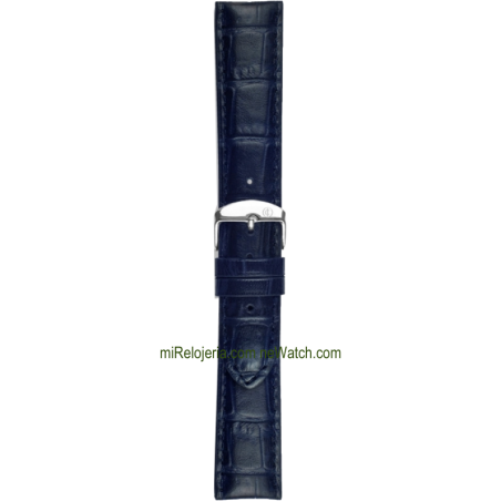 Genuine Bull Calf leather Alligator Engraved Santiago strap 16 mm.