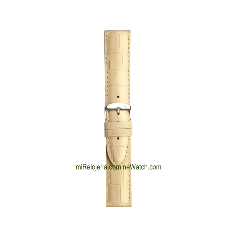 Genuine Bull Calf leather Alligator Engraved Santiago strap 14 mm.