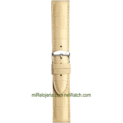 Genuine Bull Calf leather Alligator Engraved Santiago strap 16 mm.