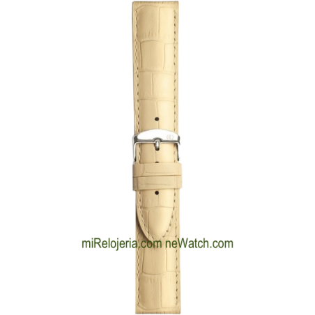 Genuine Bull Calf leather Alligator Engraved Santiago strap 16 mm.