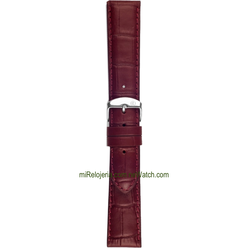Genuine Bull Calf leather Alligator Engraved Santiago strap 20 mm.