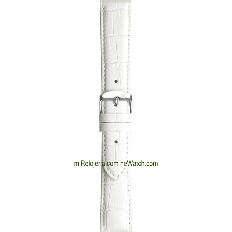 Genuine Bull Calf leather Alligator Engraved Santiago strap 18 mm.