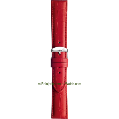 Genuine Bull Calf leather Alligator Engraved Santiago strap 14 mm.