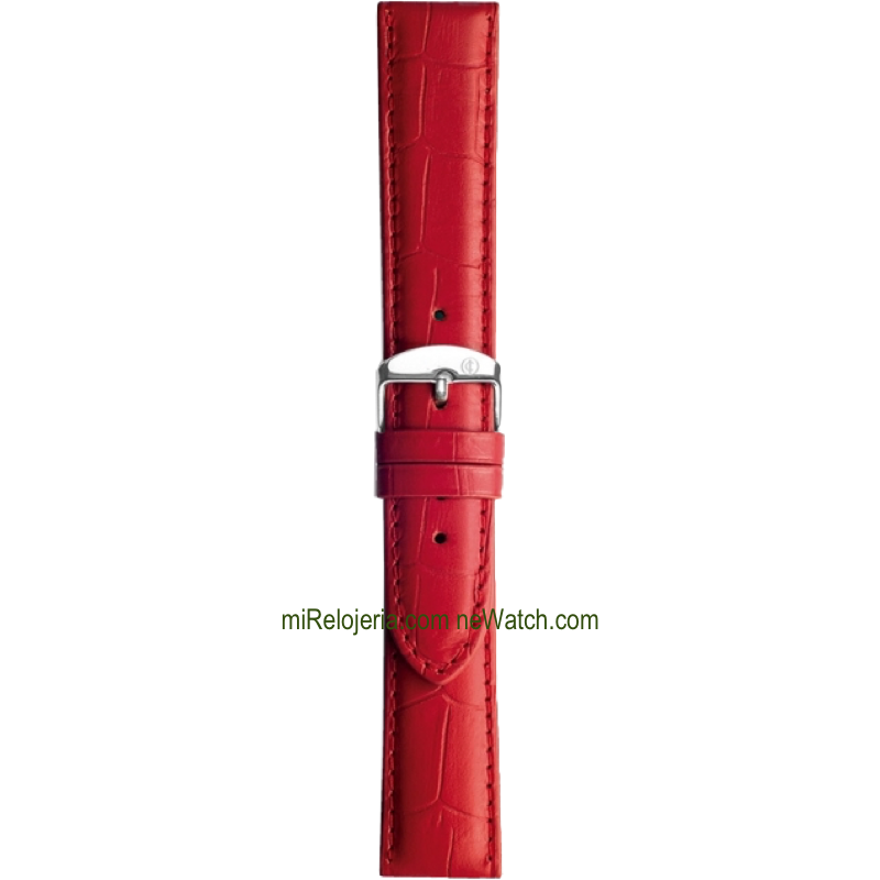 Genuine Bull Calf leather Alligator Engraved Santiago strap 16 mm.