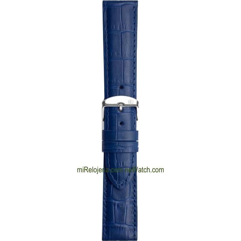 Genuine Bull Calf leather Alligator Engraved Santiago strap 14 mm.