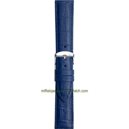 Genuine Bull Calf leather Alligator Engraved Santiago strap 22 mm.