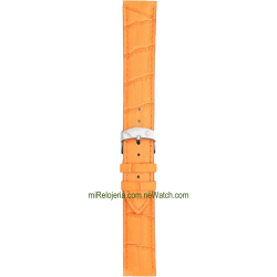 Genuine Bull Calf leather Alligator Engraved Santiago strap 14 mm.