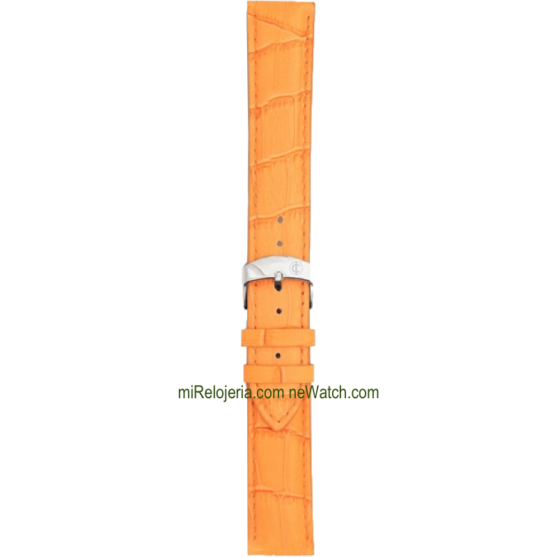 Genuine Bull Calf leather Alligator Engraved Santiago strap 16 mm.