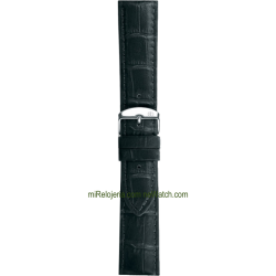 Genuine Bull Calf leather Alligator Engraved Santiago strap 18 mm.