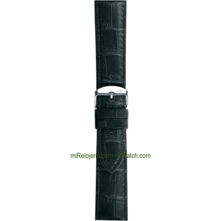 Genuine Bull Calf leather Alligator Engraved Santiago strap 18 mm.