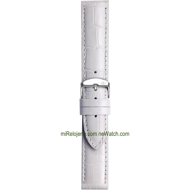Genuine Bull Calf leather Alligator Engraved Santiago strap 18 mm.