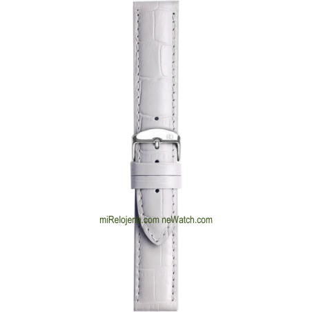 Genuine Bull Calf leather Alligator Engraved Santiago strap 18 mm.