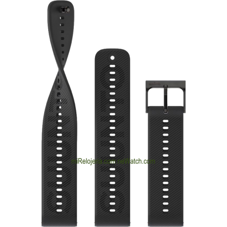 Athletic 6 Silicone strap All Black 22 mm.