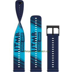 Athletic 6 Silicone strap UTMB World Series Navy Blue 22 mm.