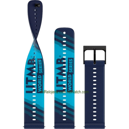 Athletic 6 Silicone strap UTMB World Series Navy Blue 22 mm.