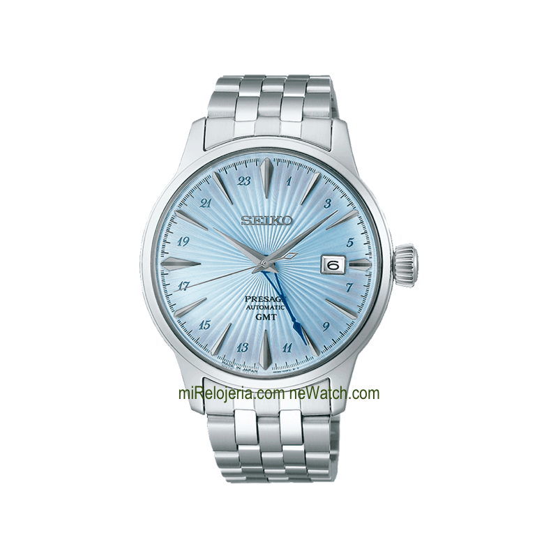 Presage Cocktail GMT blue dial