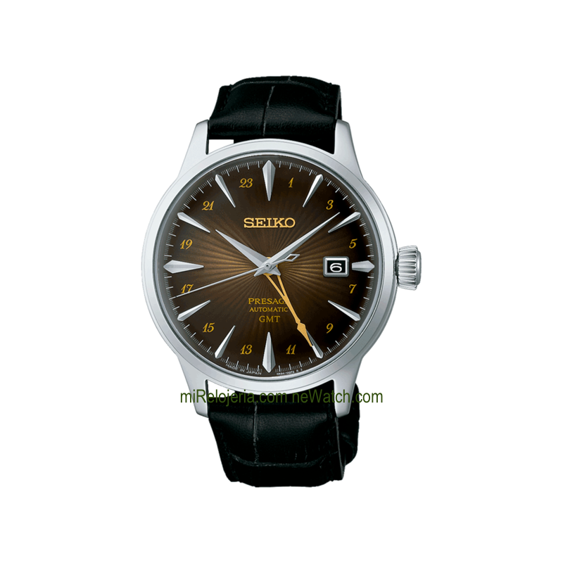 Presage Cocktail GMT esfera marrón