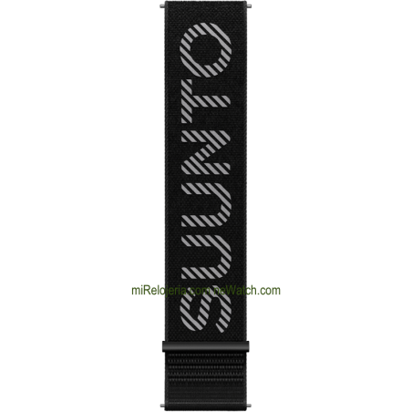 22 mm. Athletic 7 Loop Textile Strap Black S+M