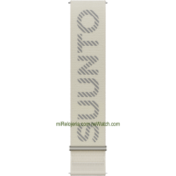 22 mm. Athletic 7 Loop Textile Strap Frost Gray S+M