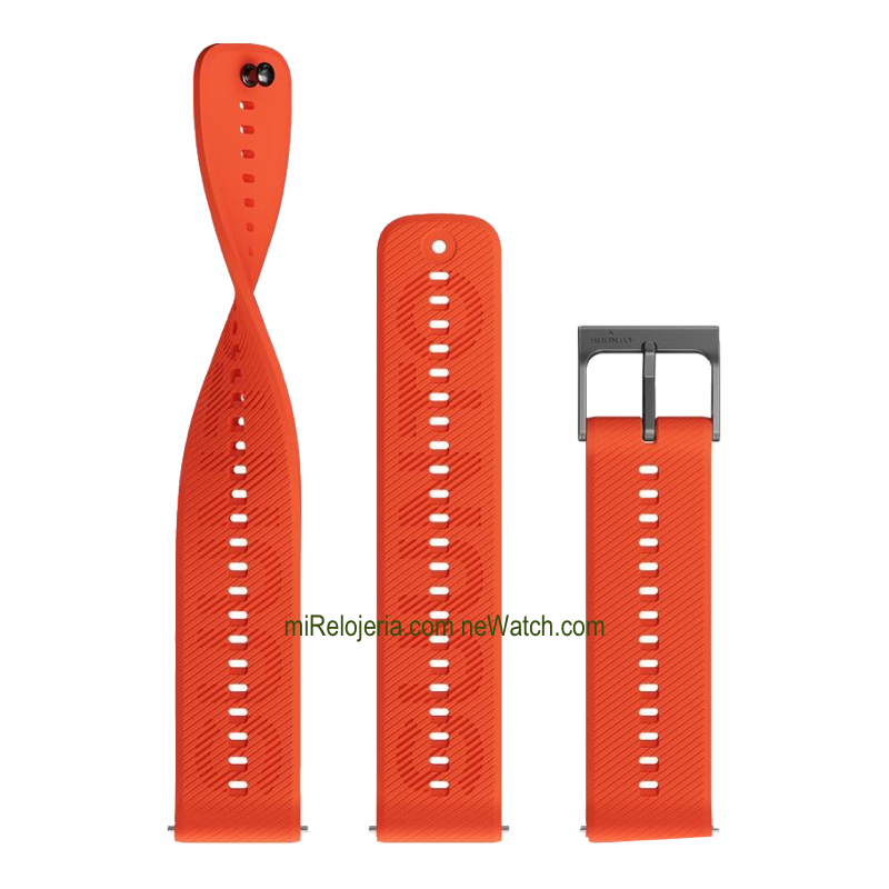 Athletic 6 Silicone strap Coral Orange 22 mm.