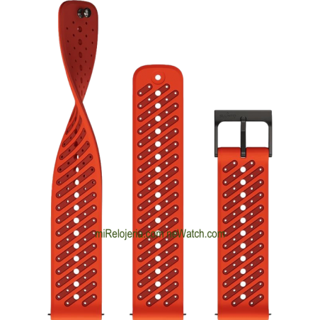 Athletic 8 Silicone strap Coral Orange 22 mm.