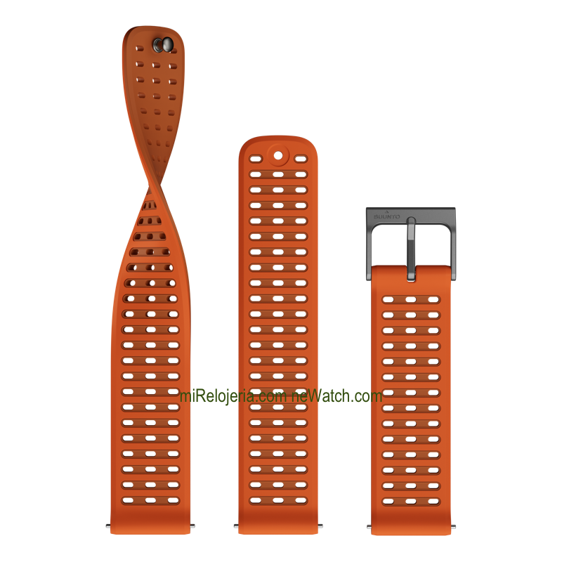 Athletic 9 Silicone strap Canyon Orange 22 mm.