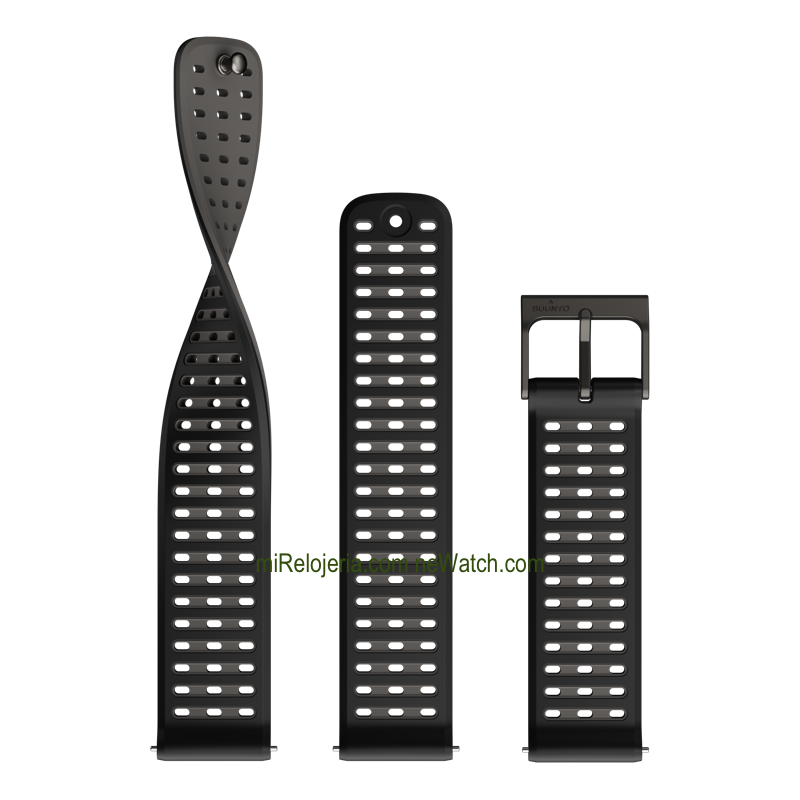 Athletic 9 Silicone strap Black 22 mm.