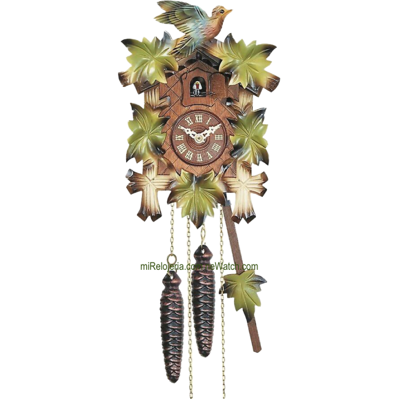 Leaf and bird cuckoo clock Engstler