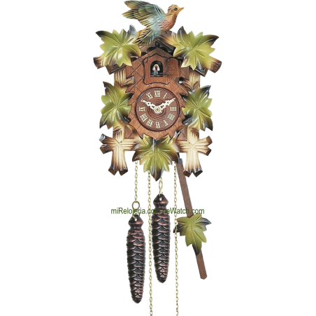 Leaf and bird cuckoo clock Engstler